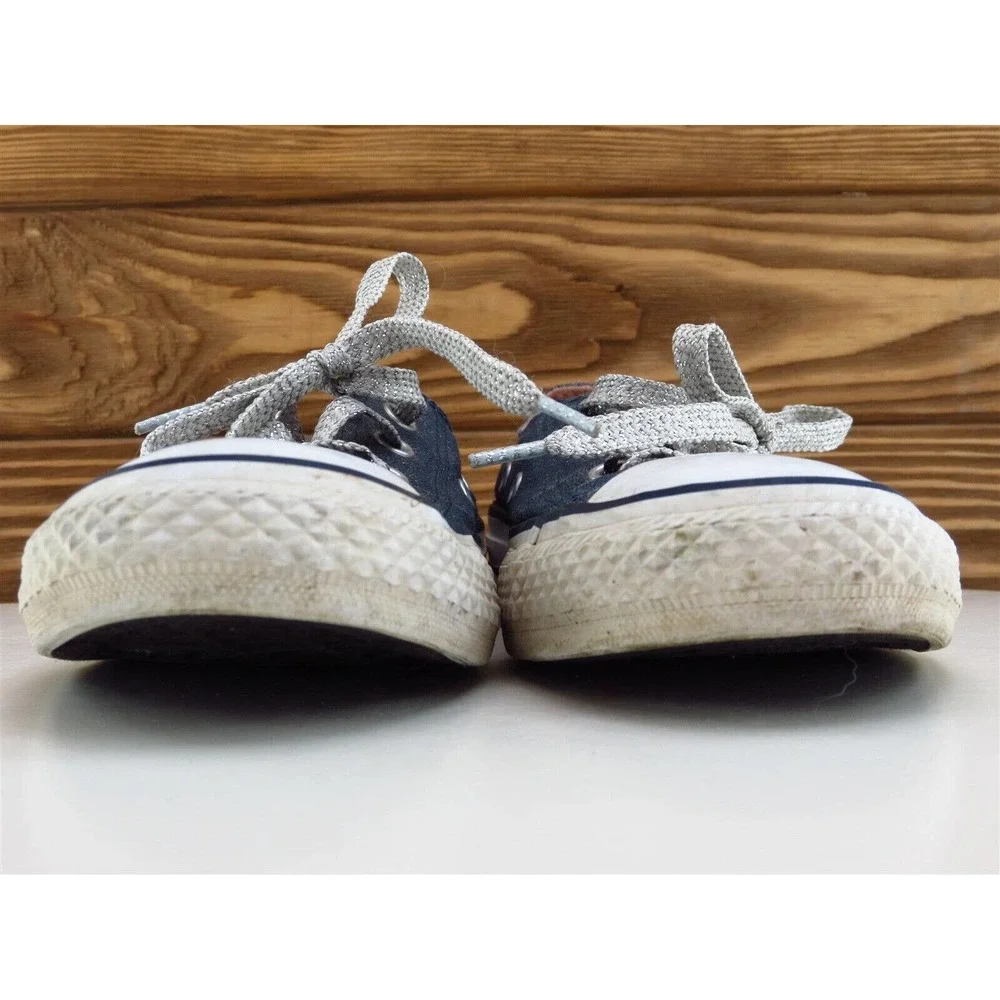 Converse Sz 13‎ Shoes Girls Youth Sneaker Blue Fabric